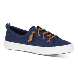 ✅ 2/$20 Sperry Crest Vibe Women Canvas Sneakers Navy 7 Coastal Preppy Minimalist